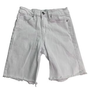 Dollhouse Juniors Size 3/4 White Cotton Blend Jorts Denim Jean Shorts w Flaw